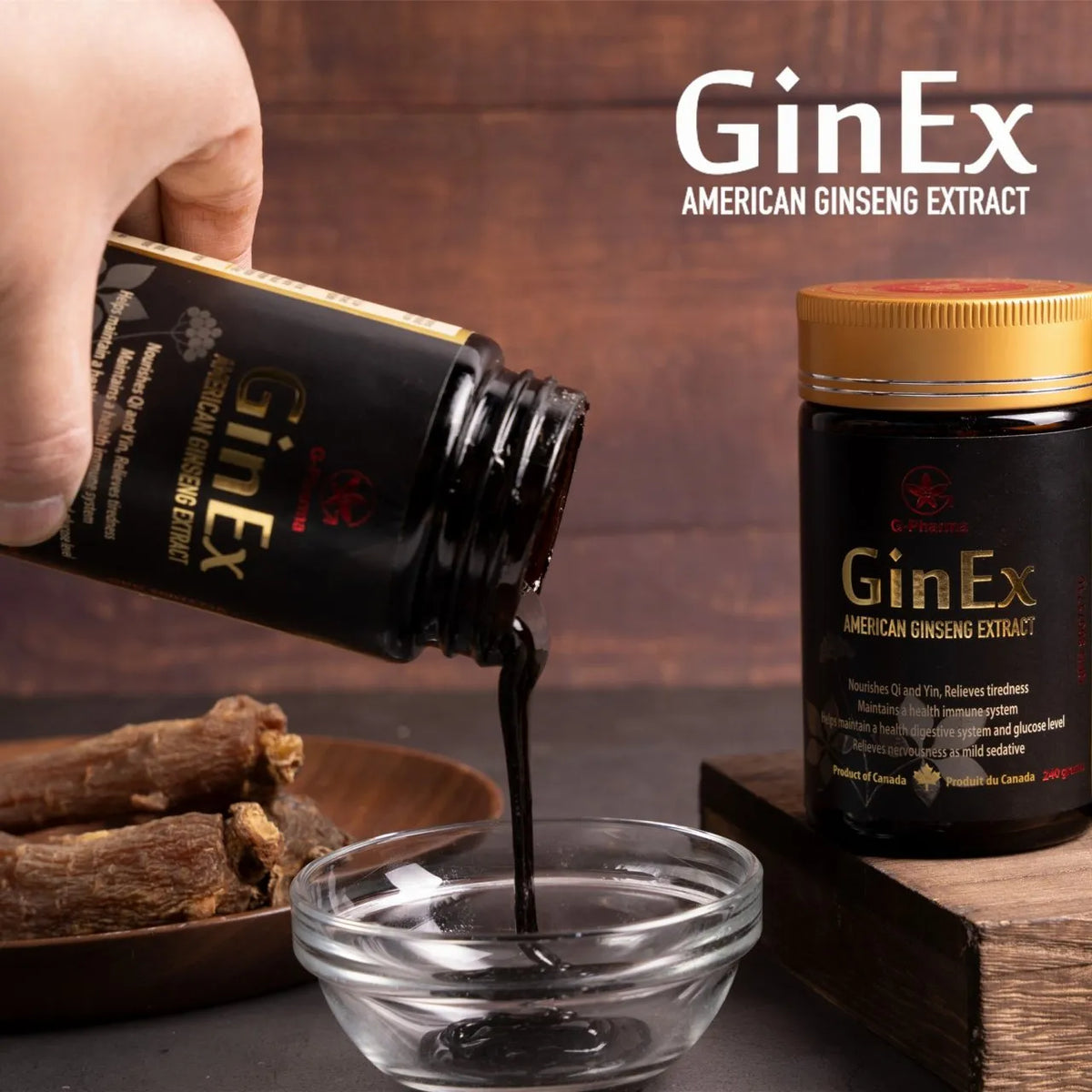 GinEx® 西洋蔘黑膏滋 (純膏劑-240g)