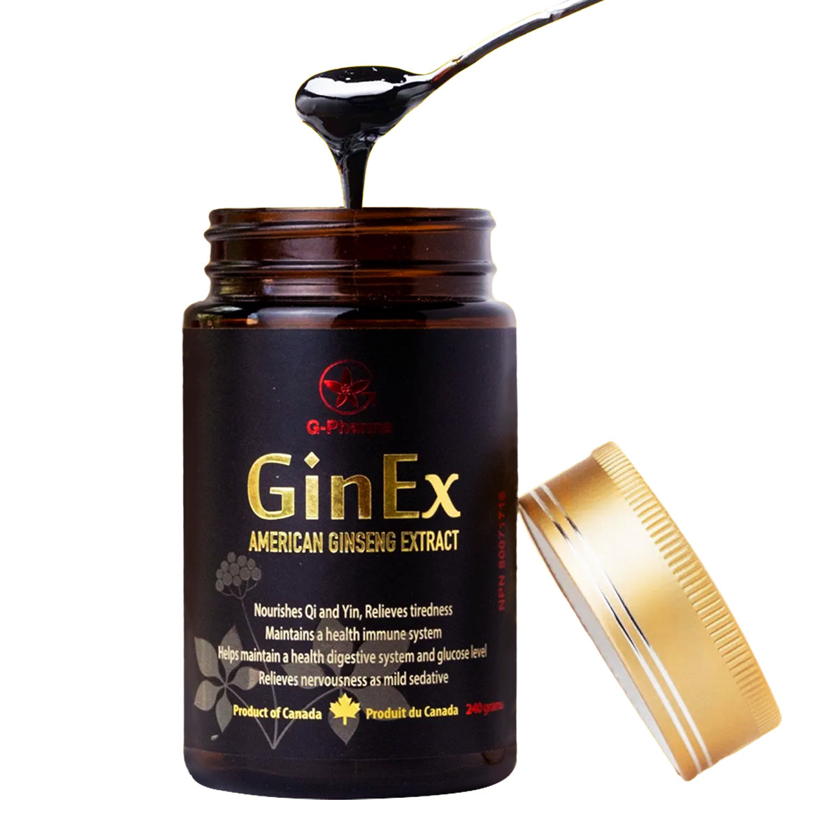 GinEx® 西洋蔘黑膏滋 (純膏劑-240g)